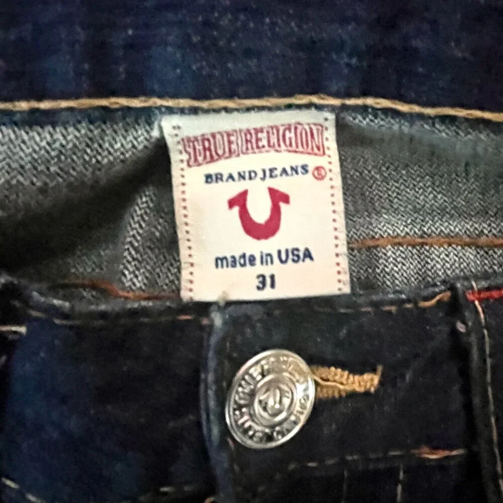 TRUE RELIGION Original BOBBY Thick Stitch MADE In USA Y2K Jeans in Size 31 - EUC